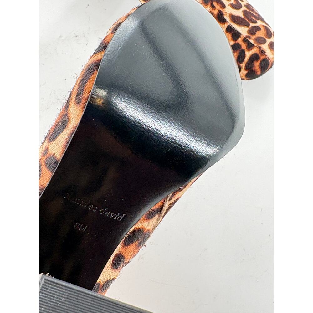 Charles David Studio Calf Hair Boots 8 NWT Ankle Booties Leopard Glam Luxury - Picture 3 of 9